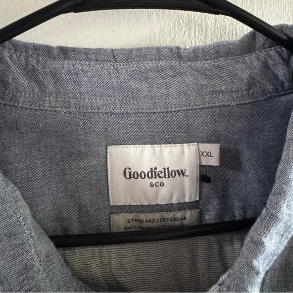 Goodfellow & Co Men's Casual Gray Button Down Shirt - Picture 4 of 4